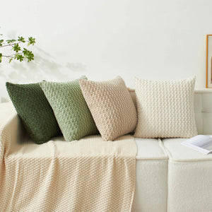 Geometric Knit Throw Pillow Cover