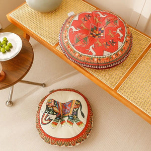 Boho Mandala Round Floor Cushion Pillow