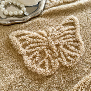 3D Butterfly Embossed Fleece Throw Blanket