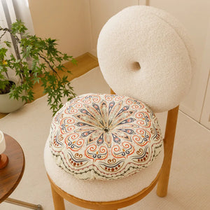 Boho Mandala Round Floor Cushion Pillow