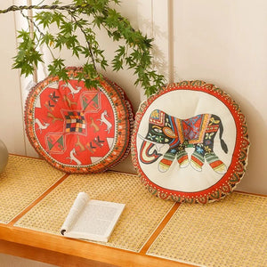 Boho Mandala Round Floor Cushion Pillow
