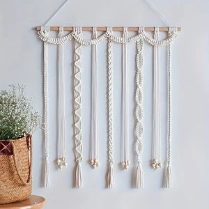 Boho Macrame Tassel Photo Display
