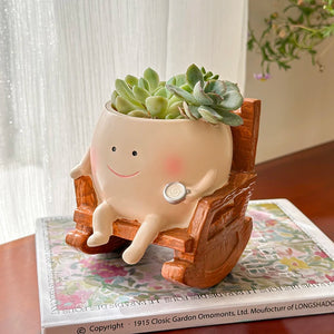 Cute Ghost Rocking Chair Resin Succulent Planter