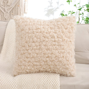 Fluffy Faux Wool Plush Pillow Cover