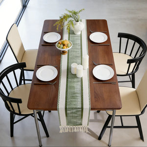 Boho Farmhouse Striped Dining Table Runner
