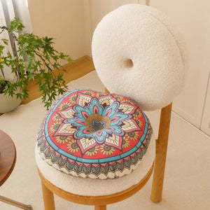 Boho Mandala Round Floor Cushion Pillow