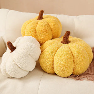 Cozy Plush Boucle Pumpkin Throw Pillow
