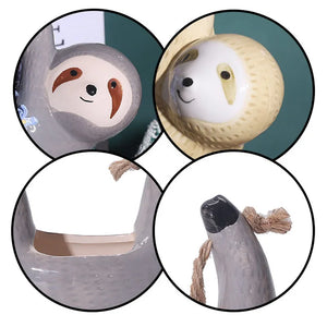 Sloth Ceramic Hanging Plant Pot