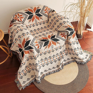 Boho Southwestern Geometric Woven Throw Blanket
