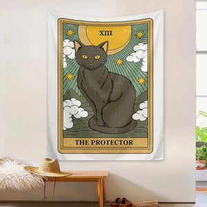 Celestial Tarot Cat Tapestry