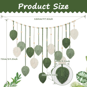 Bohemian Macrame Leaf Tassel Garland