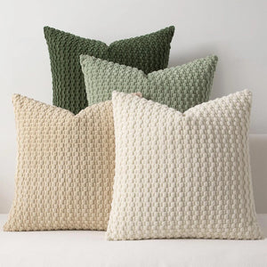 Geometric Knit Throw Pillow Cover