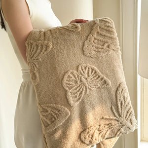 3D Butterfly Embossed Fleece Throw Blanket