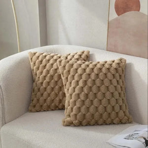 Bubble Textured Plush Pillow Cover