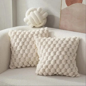 Bubble Textured Plush Pillow Cover