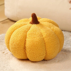 Cozy Plush Boucle Pumpkin Throw Pillow