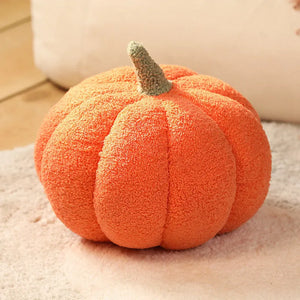 Cozy Plush Boucle Pumpkin Throw Pillow