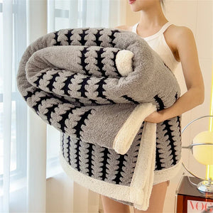 Super Thick Warm Flannel Sherpa Blanket
