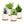 4Pcs Breathable Round Flower Pots with Detachable Base