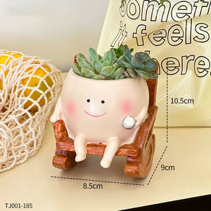 Cute Ghost Rocking Chair Resin Succulent Planter