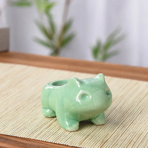 Cute Dinosaur Frog Ceramic Succulent Planter Pot with Drainage