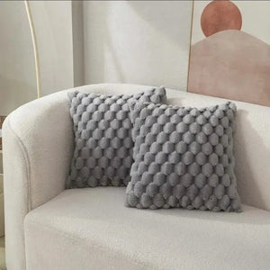 Bubble Textured Plush Pillow Cover