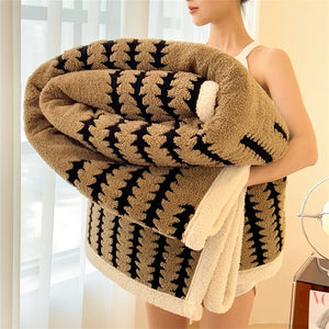 Super Thick Warm Flannel Sherpa Blanket