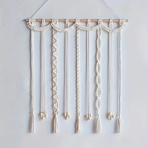 Boho Macrame Tassel Photo Display