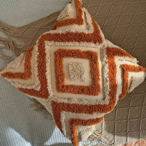 Bohemian Tufted Embroidered Pillow Cover