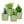 4Pcs Breathable Round Flower Pots with Detachable Base