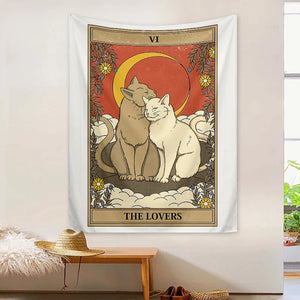 Celestial Tarot Cat Tapestry