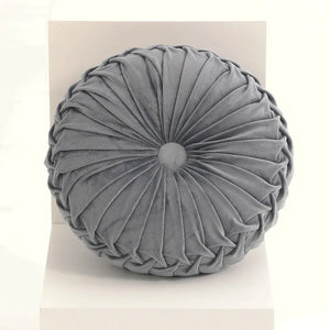 Hand Sewn Pleated Velvet Round Pumpkin Cushion