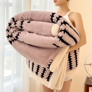 Super Thick Warm Flannel Sherpa Blanket