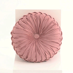 Hand Sewn Pleated Velvet Round Pumpkin Cushion