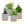 4Pcs Breathable Round Flower Pots with Detachable Base