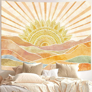Bohemian Sunset Mountain Landscape Tapestry