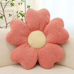 Plush Five-Petal Flower Floor Cushion Pillow