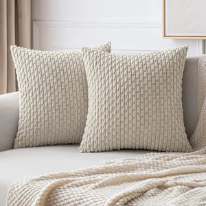 Soft Corduroy Boho Textured Pillow Cover
