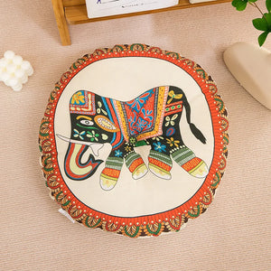 Boho Mandala Round Floor Cushion Pillow