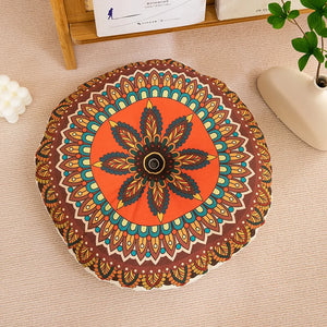 Boho Mandala Round Floor Cushion Pillow