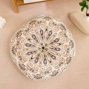 Boho Mandala Round Floor Cushion Pillow