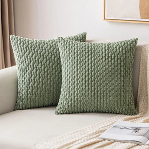 Soft Corduroy Boho Textured Pillow Cover