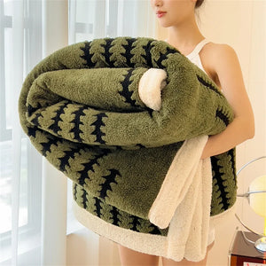 Super Thick Warm Flannel Sherpa Blanket