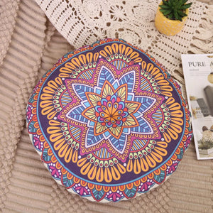 Boho Mandala Round Floor Cushion Pillow