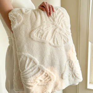 3D Butterfly Embossed Fleece Throw Blanket