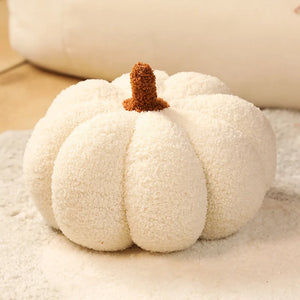 Cozy Plush Boucle Pumpkin Throw Pillow