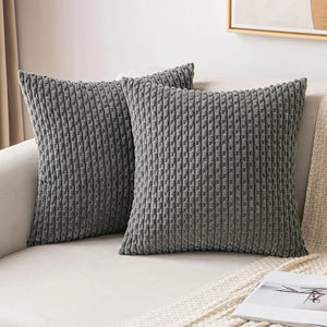Soft Corduroy Boho Textured Pillow Cover