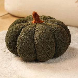 Cozy Plush Boucle Pumpkin Throw Pillow